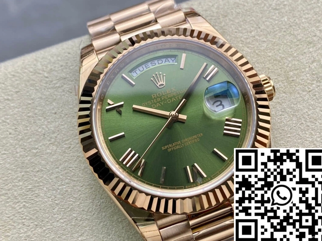 40mm 1004 Factory Green Day Date EW 228235 Dial Unisex Rolex 0807